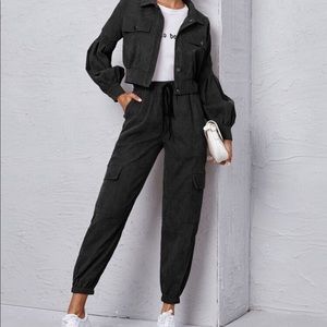 Shein set jacket and cargo pants